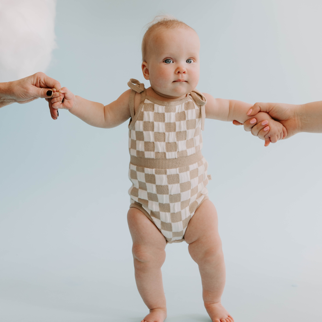 Organic Cotton Knit Bubble Romper with Magnetic Opening
