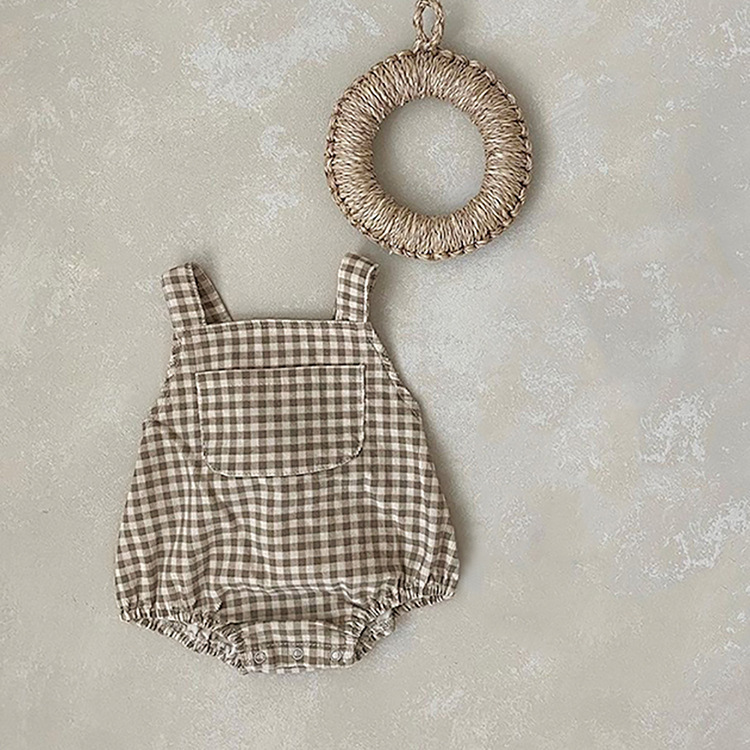 Charlie Checkered Baby Romper - Holt and Ivy