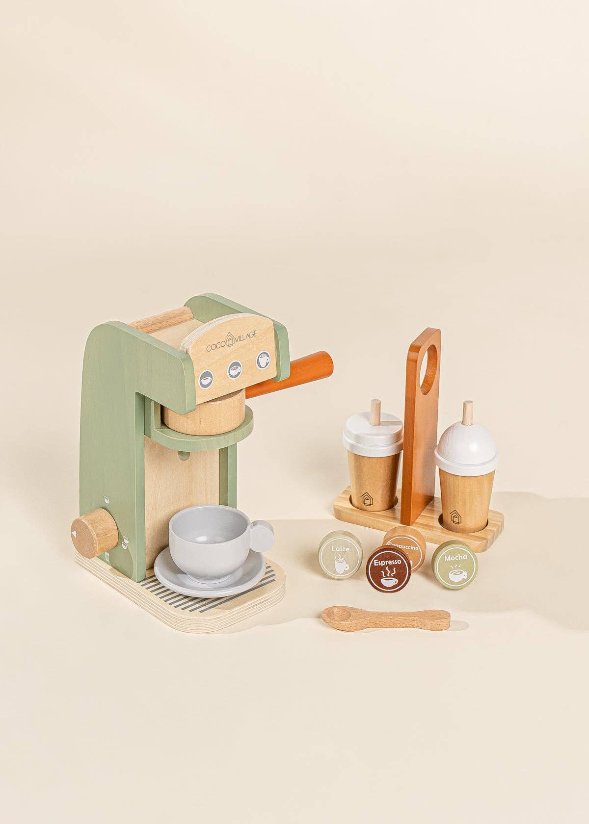 Wooden Coffee Maker Set - SEAFOAM & TERA - Holt and Ivy