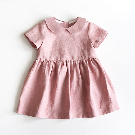 Pink Organic Cotton Collar Dress