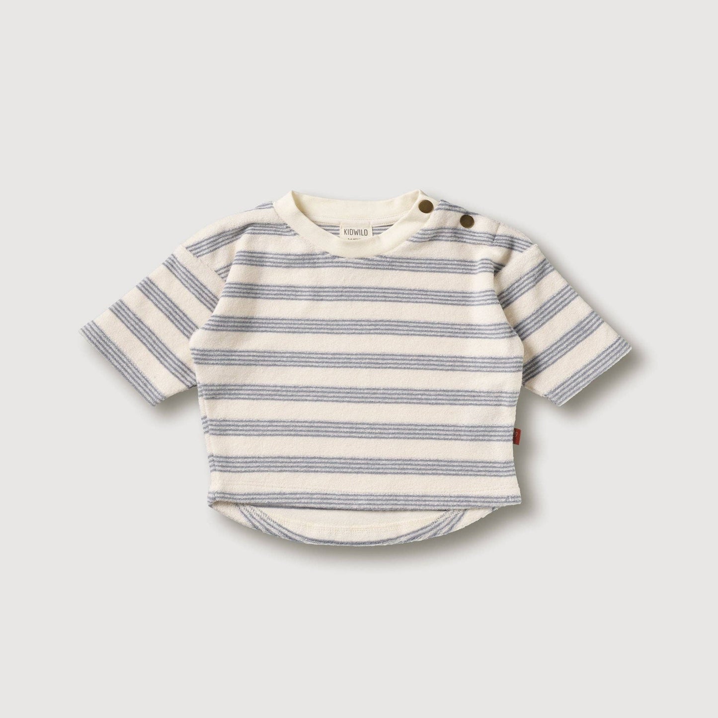 Organic Boxy Sweatshirt -  Mist Stripe - Holt and Ivy